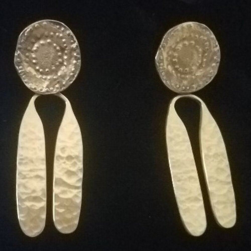 "Walking Sun" Dangle Post Earrings by ALVA